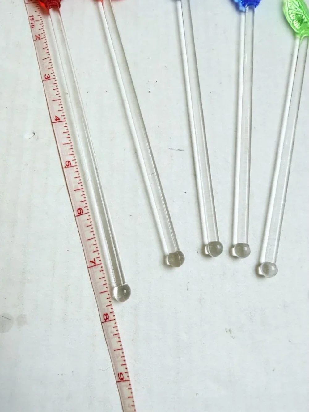 Spring Garden Party Plastic Swizzle Sticks Drink Stirs Cocktails Barware 6 Piece